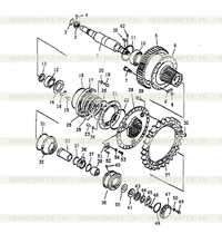Механизм вала бортового редуктора и звездочек Механизм вала бортового редуктора и звездочек